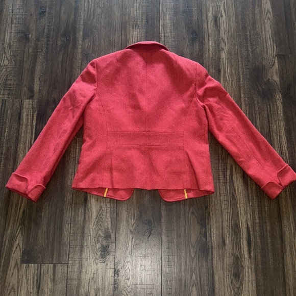 J. Crew Size 12 Wool Herringbone Blazer – Hook & Eye Closure, Fully Lined - Picture 5 of 6